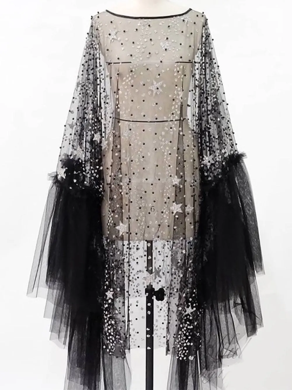 ALL MY LOVIN' Sequin & Mesh Midi Dress