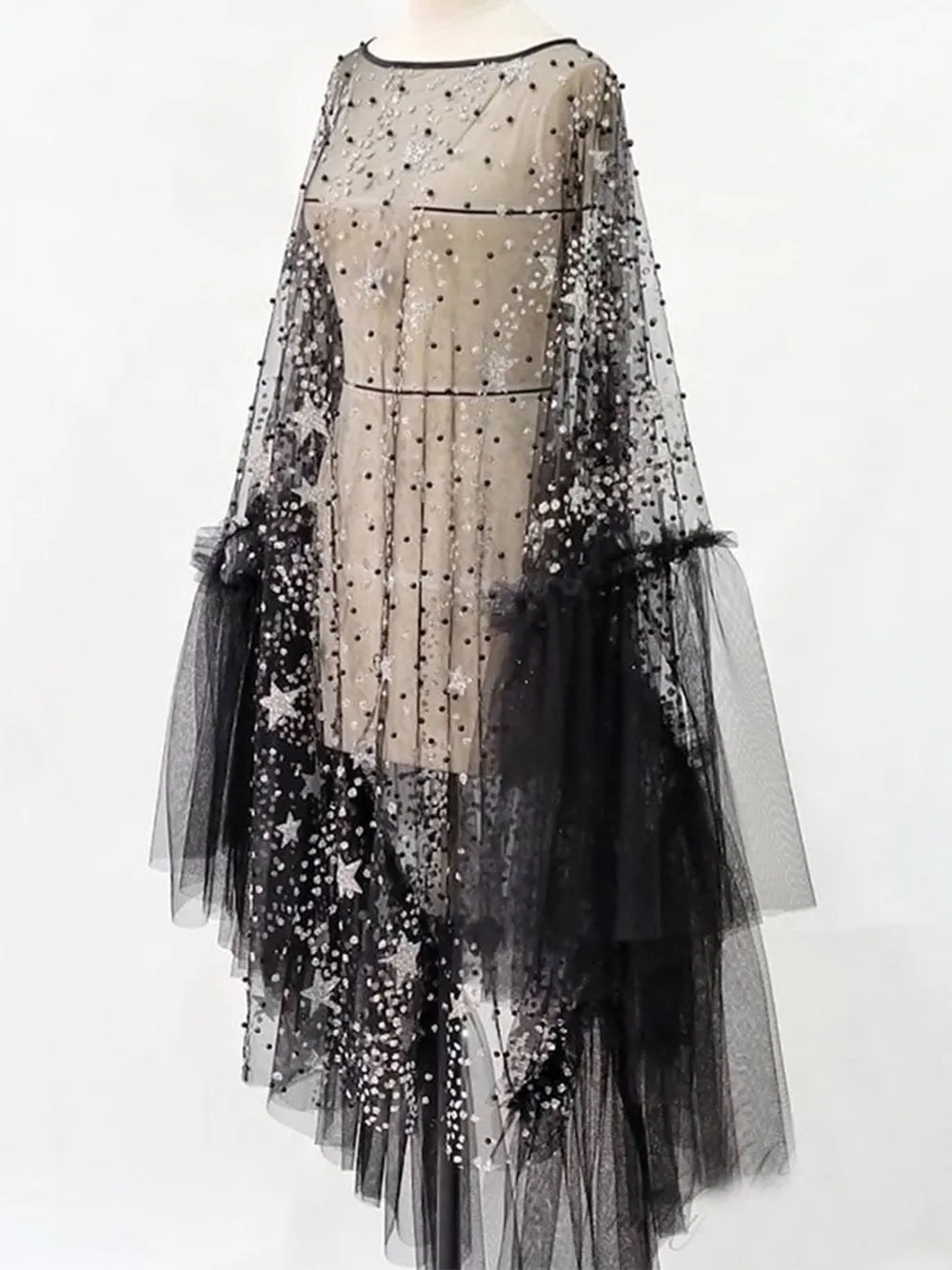 ALL MY LOVIN' Sequin & Mesh Midi Dress