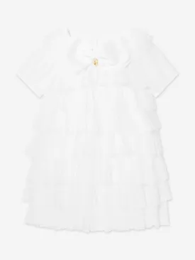 Angels Face Girls Tallulah Pleated Dress in White
