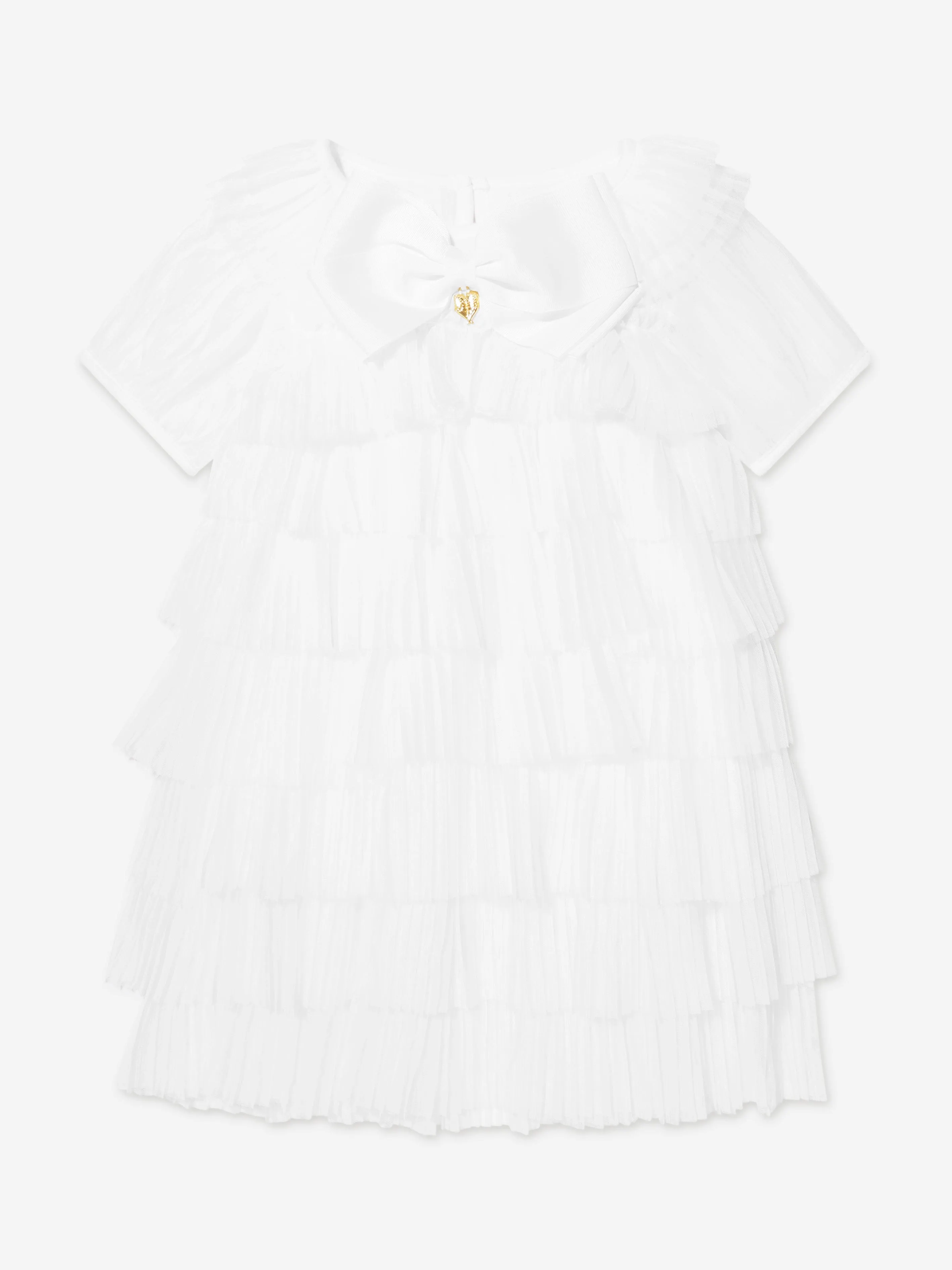 Angels Face Girls Tallulah Pleated Dress in White