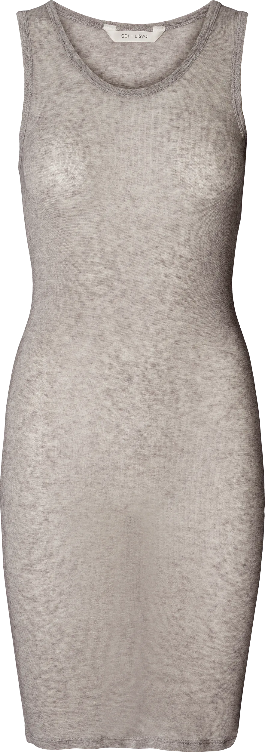 Anis Wool Slip Dress - Light Grey Melange