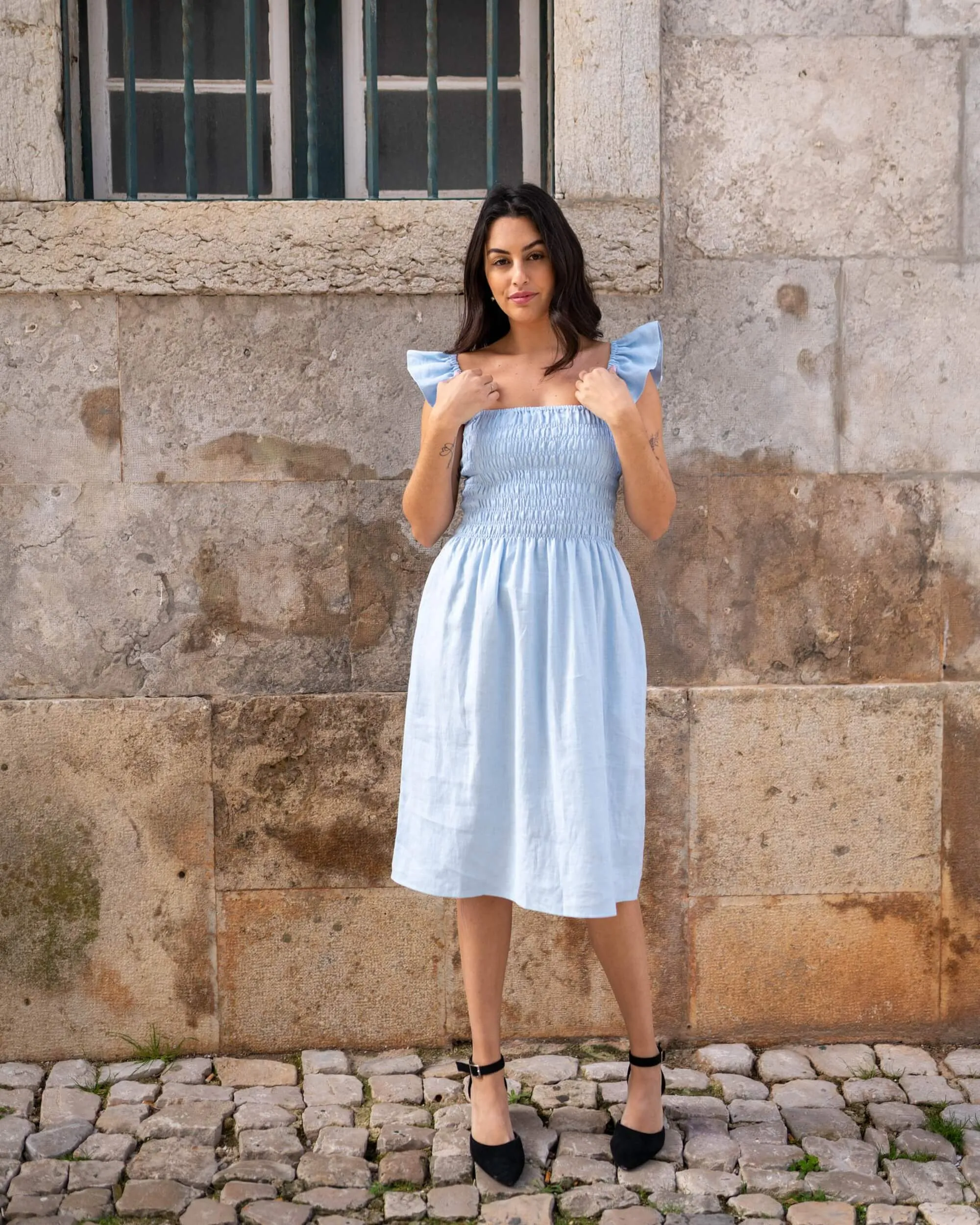 Ariela Dress Sky Blue