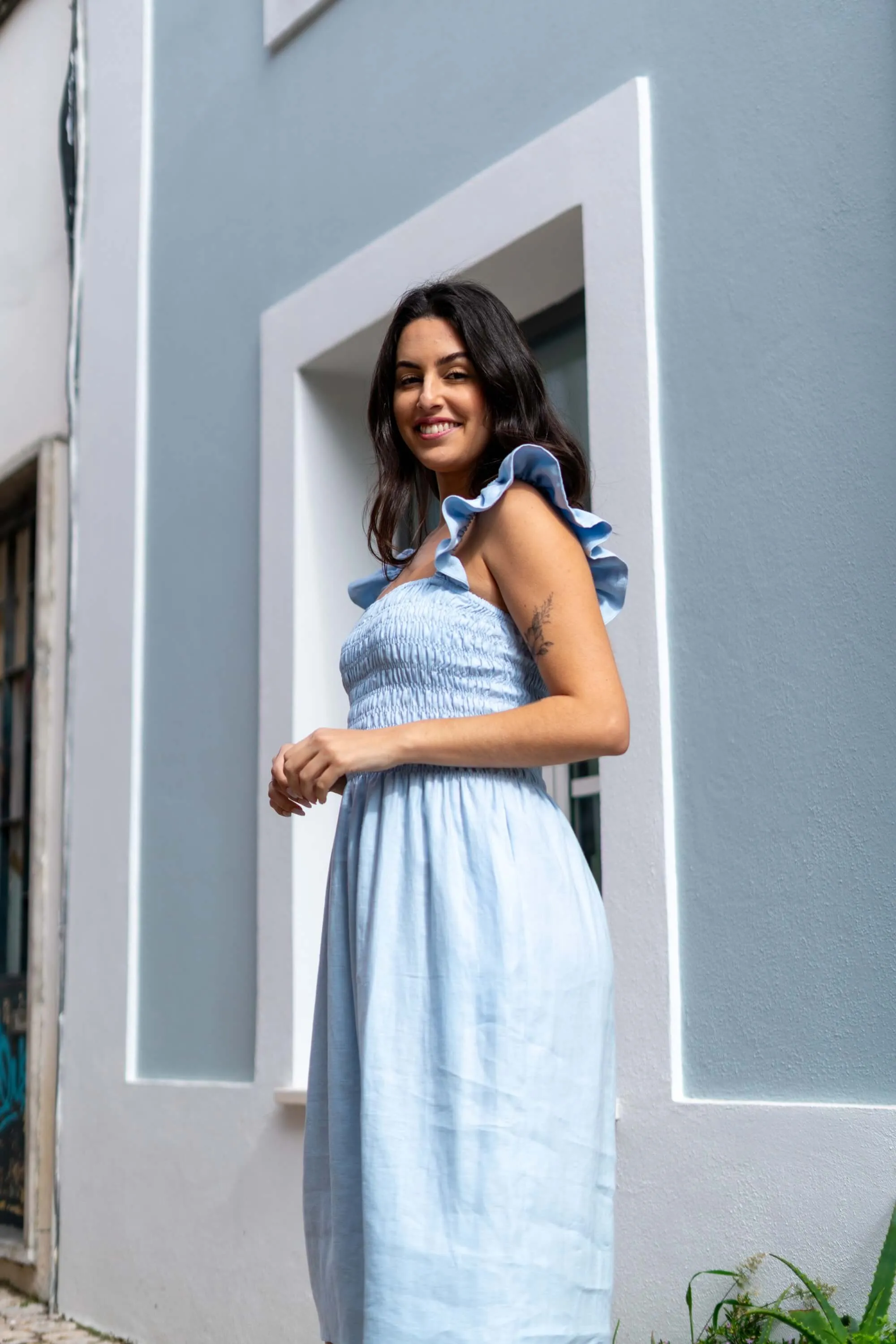 Ariela Dress Sky Blue