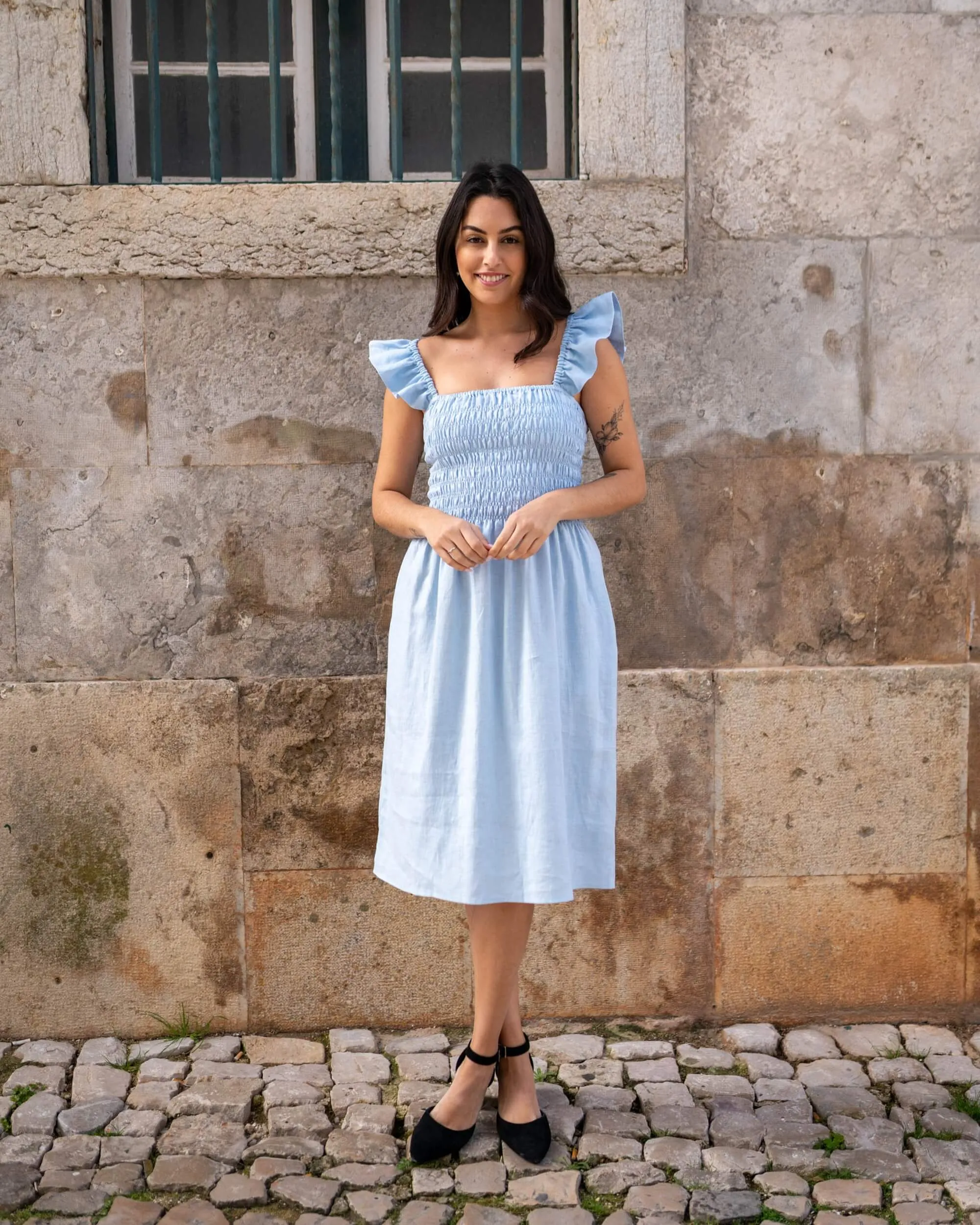 Ariela Dress Sky Blue