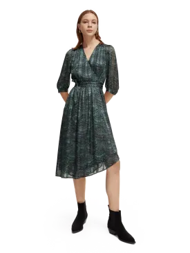 Asymmetric wrap dress