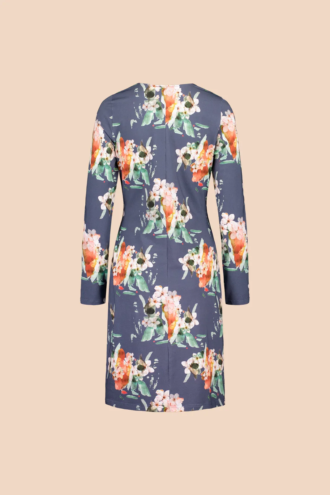 Belted Dress Blue Blossom