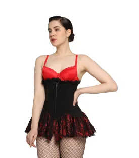 Black Suede Corset Mini Dress