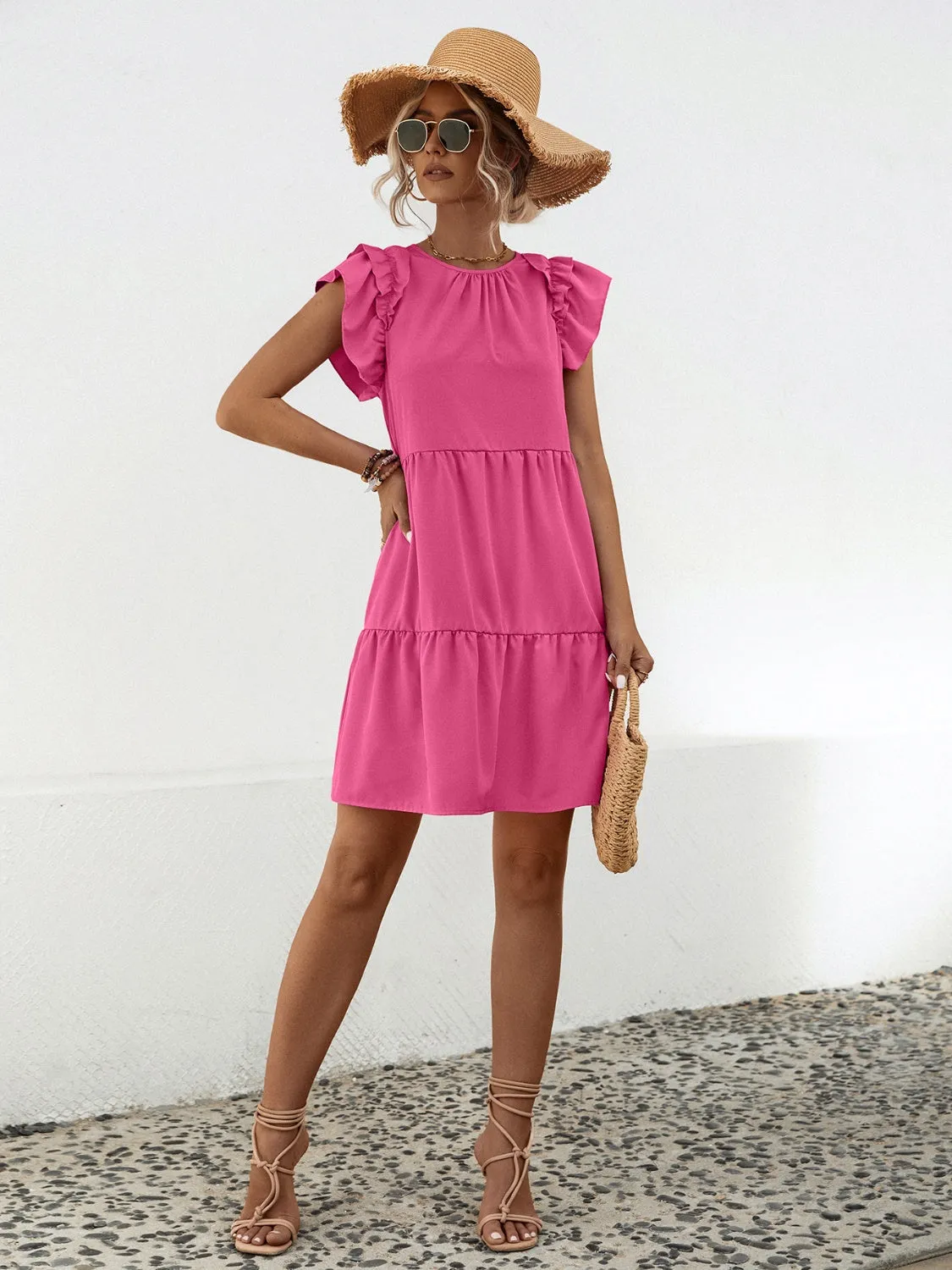 Cap Sleeve Mini Dress