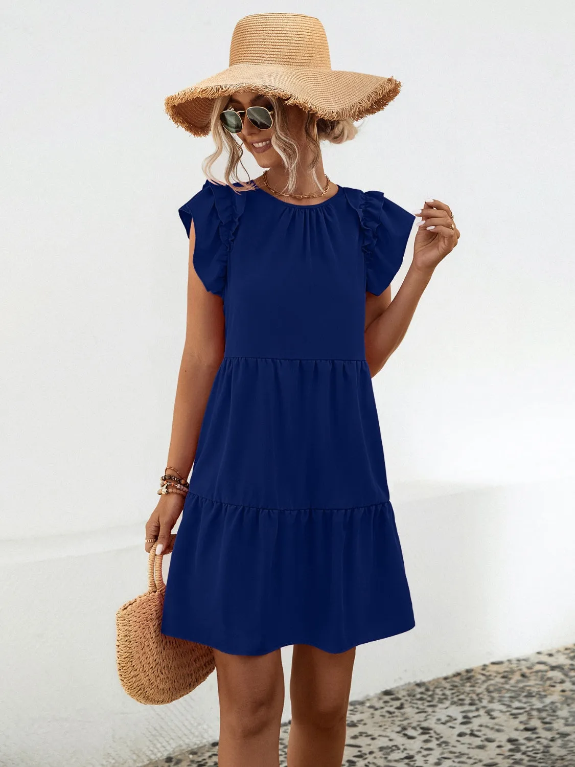 Cap Sleeve Mini Dress