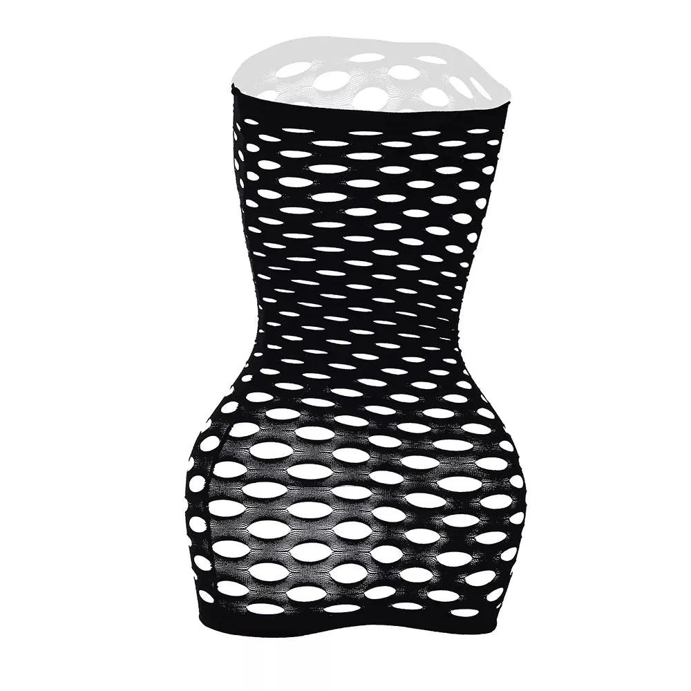 Christine le Duc - Fishnet Dress - Black