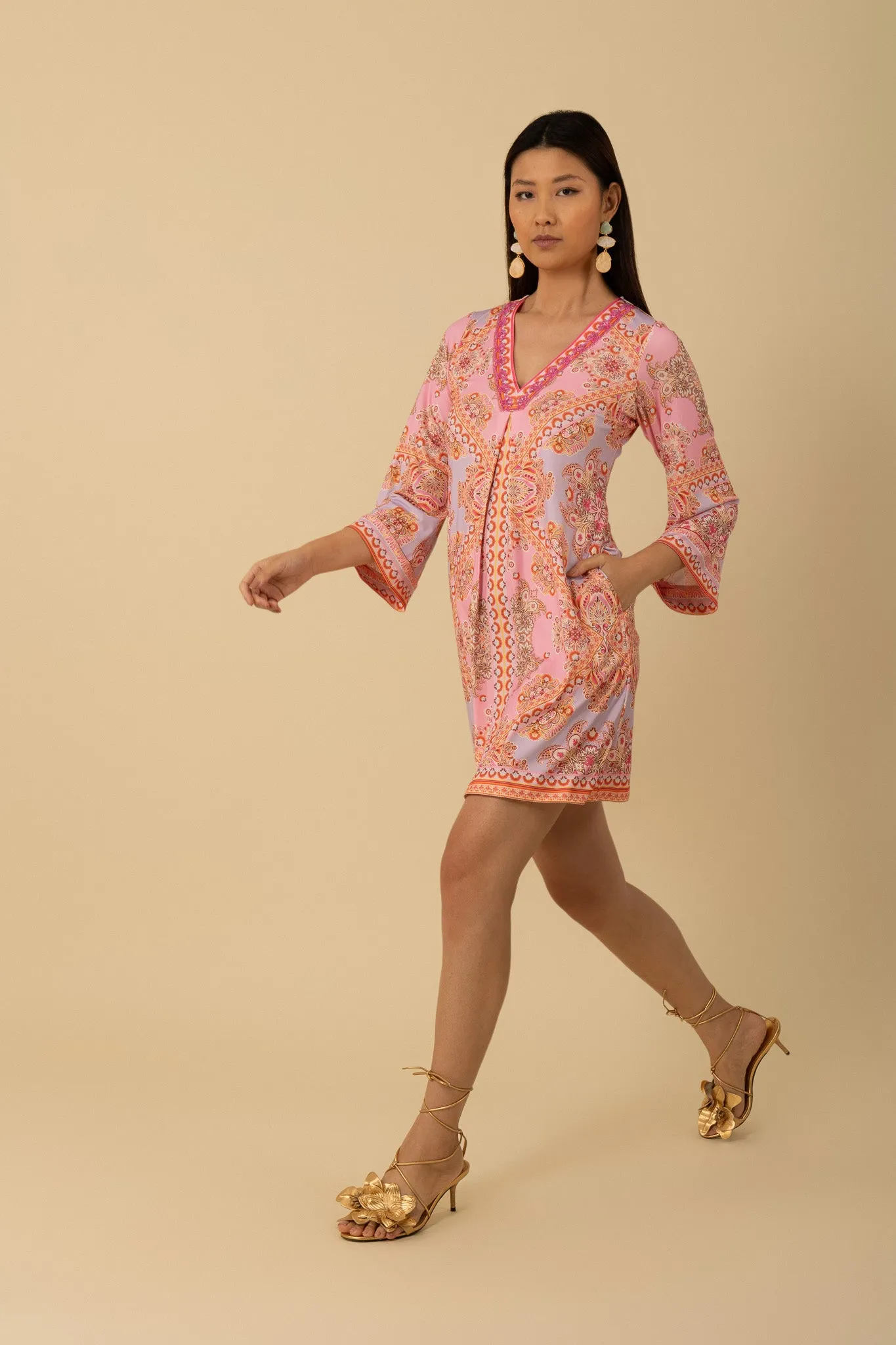 Coral Zariah Jersey Dress