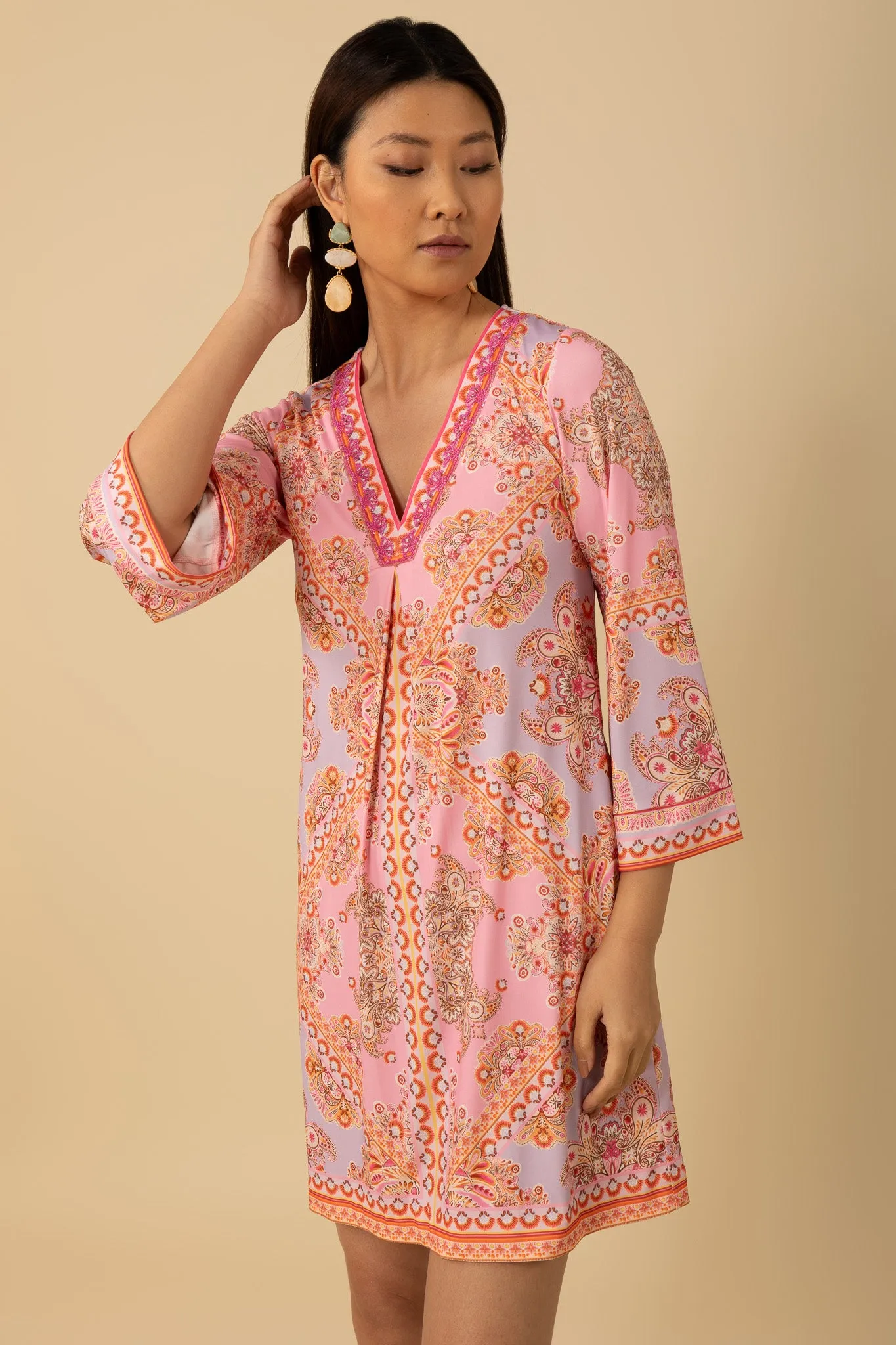Coral Zariah Jersey Dress
