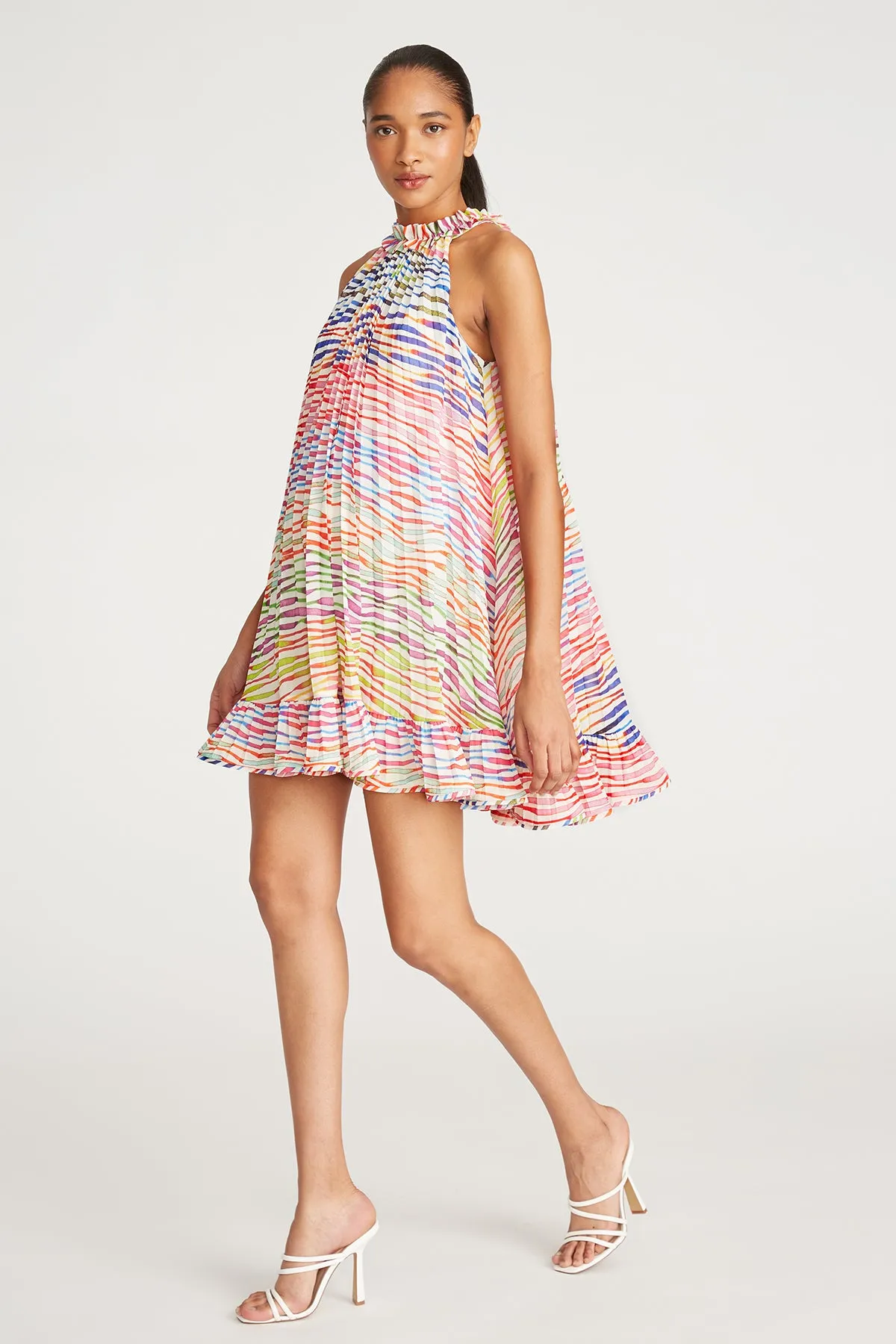 Estfan Pleated Halter Dress