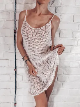 Fashionable Sexy Solid Color Suspender Dress