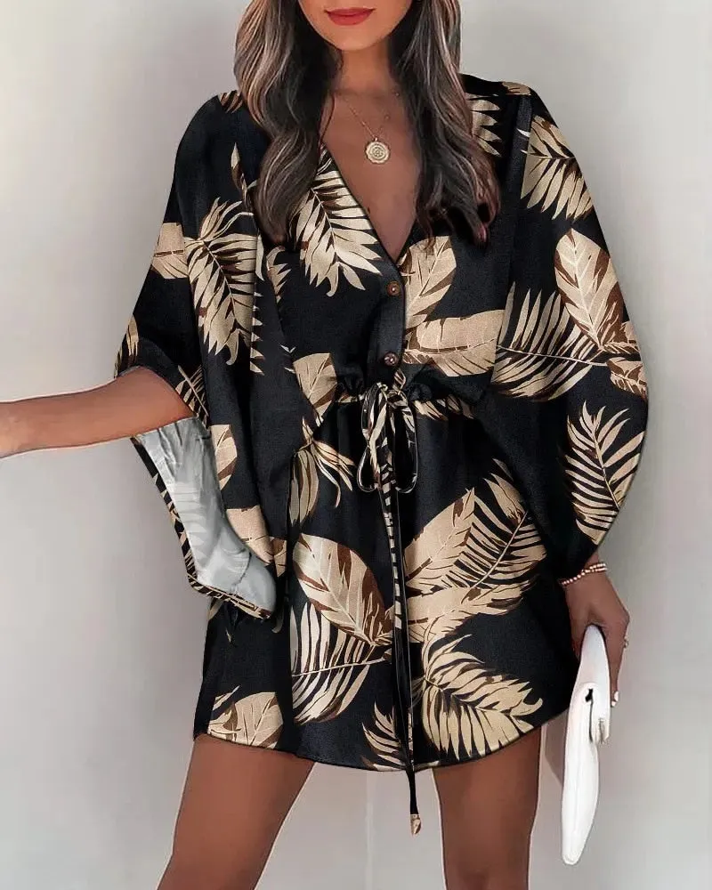 Floral-Embellished Short Dress for Women | Estelle