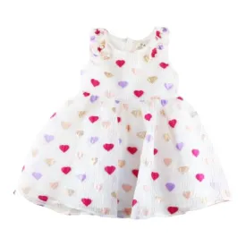 Heart Pattern Crinkle Dress
