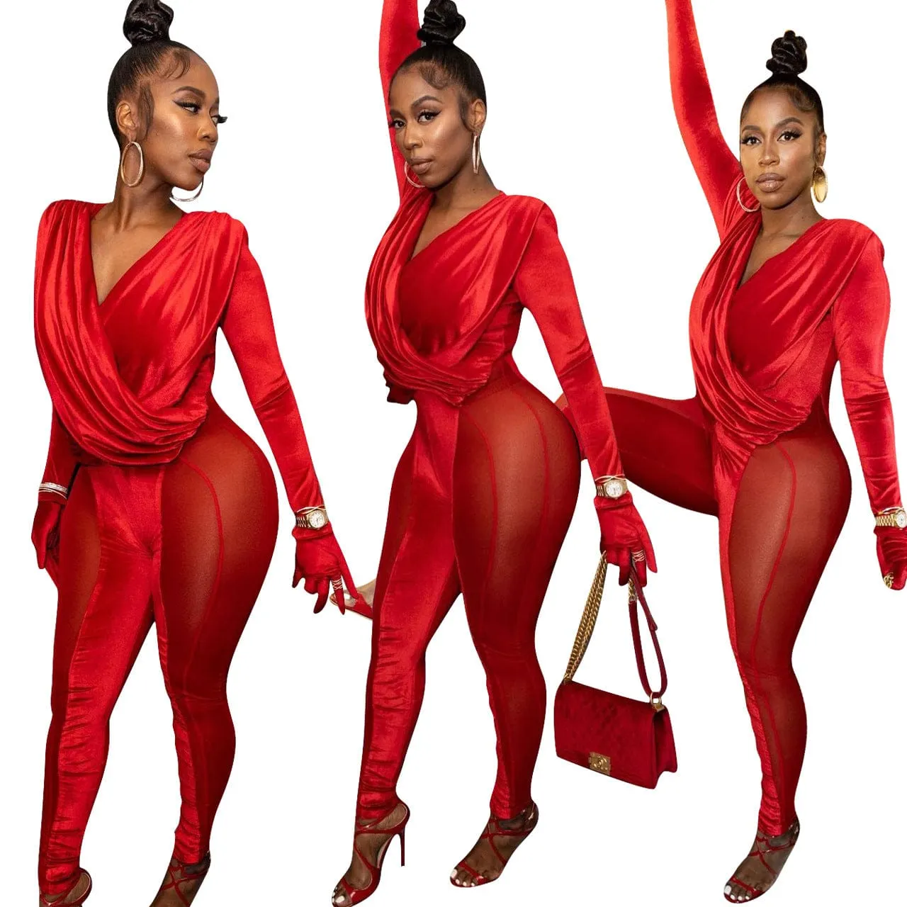 Hottie See Through Pant Jumpsuit