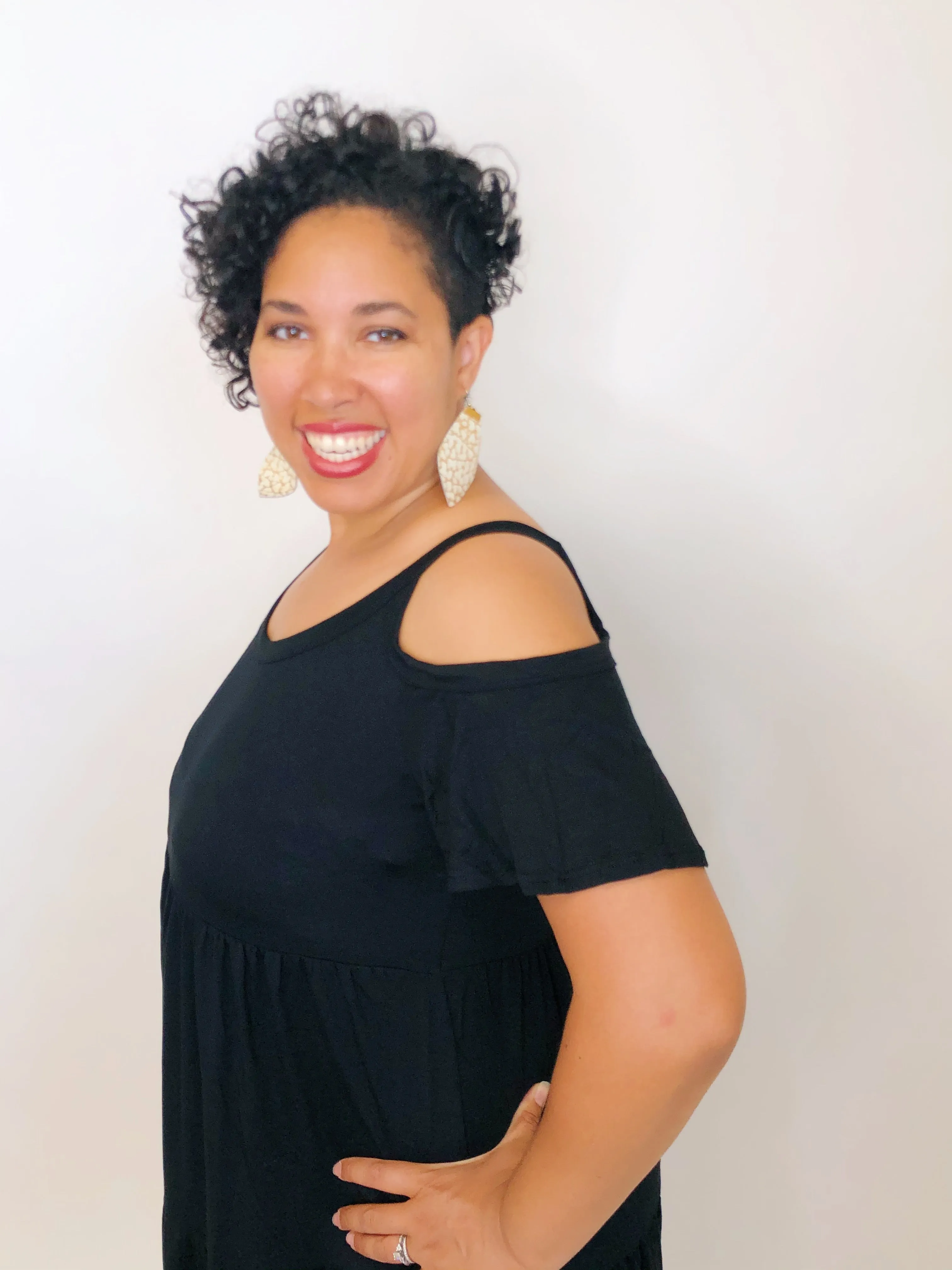 #K188 Lucky In Love Cold Shoulder Dress