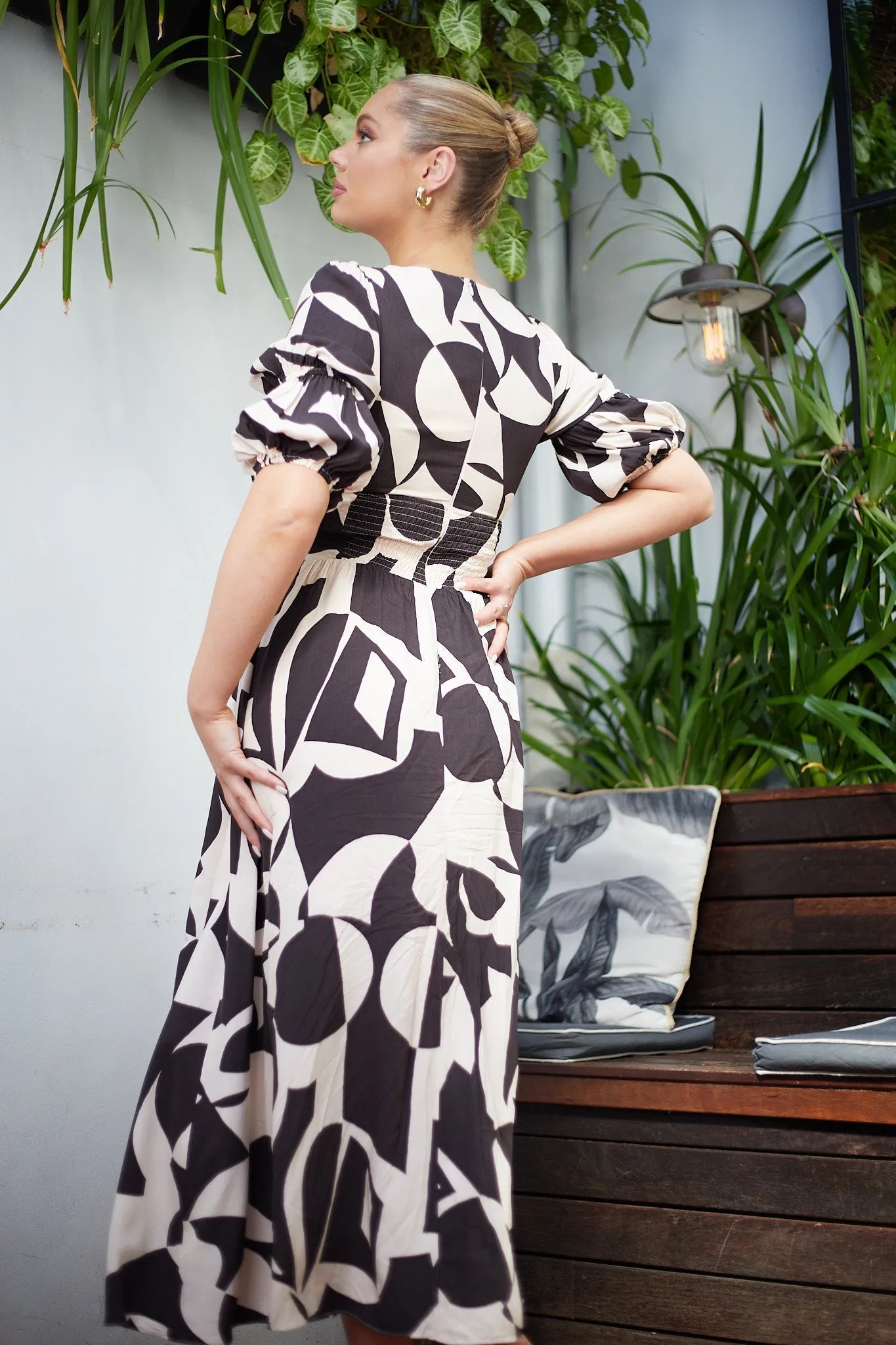 Kambree Dress - Brown Print