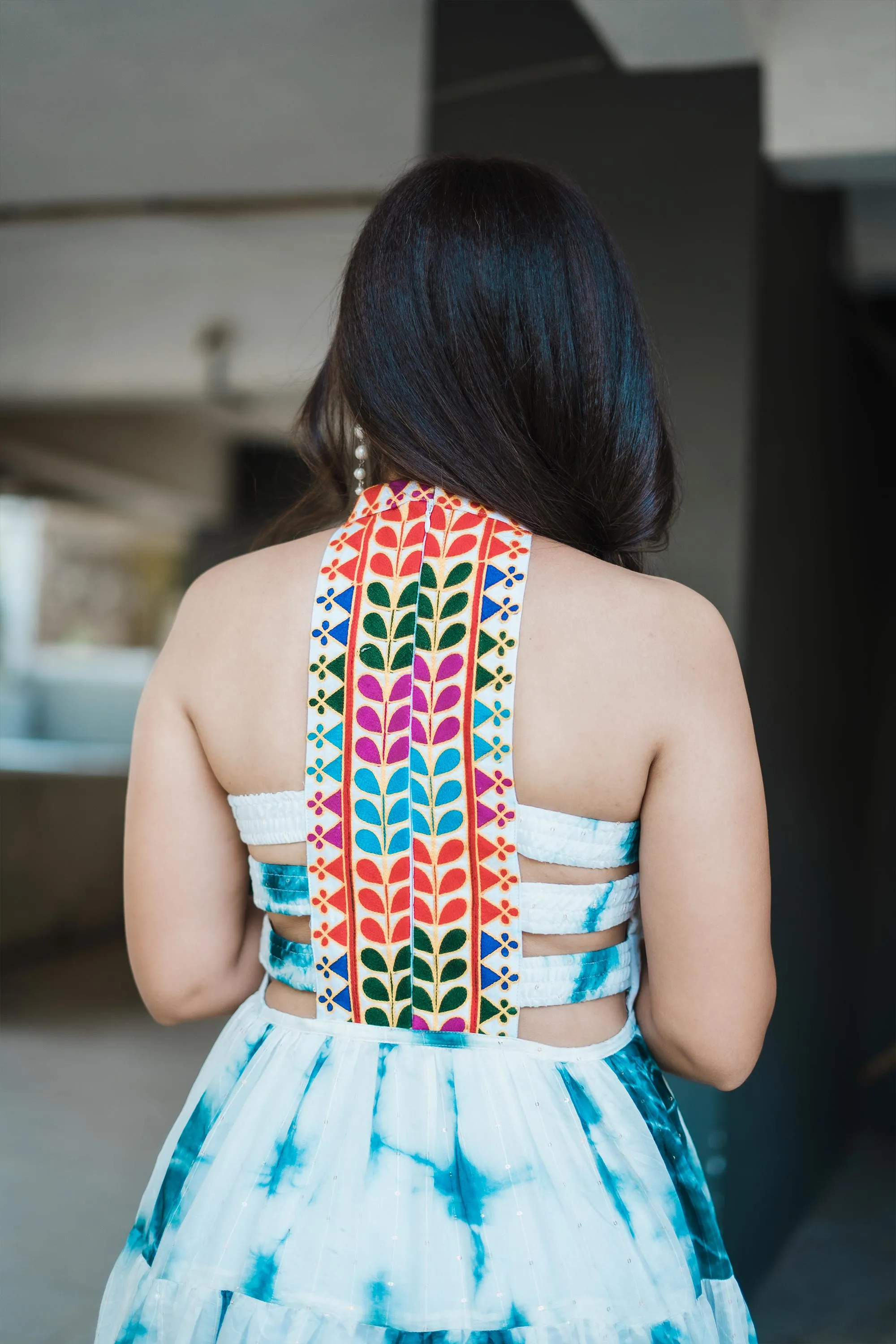 KRITA TIE DYE MACHINE WORK DRESS