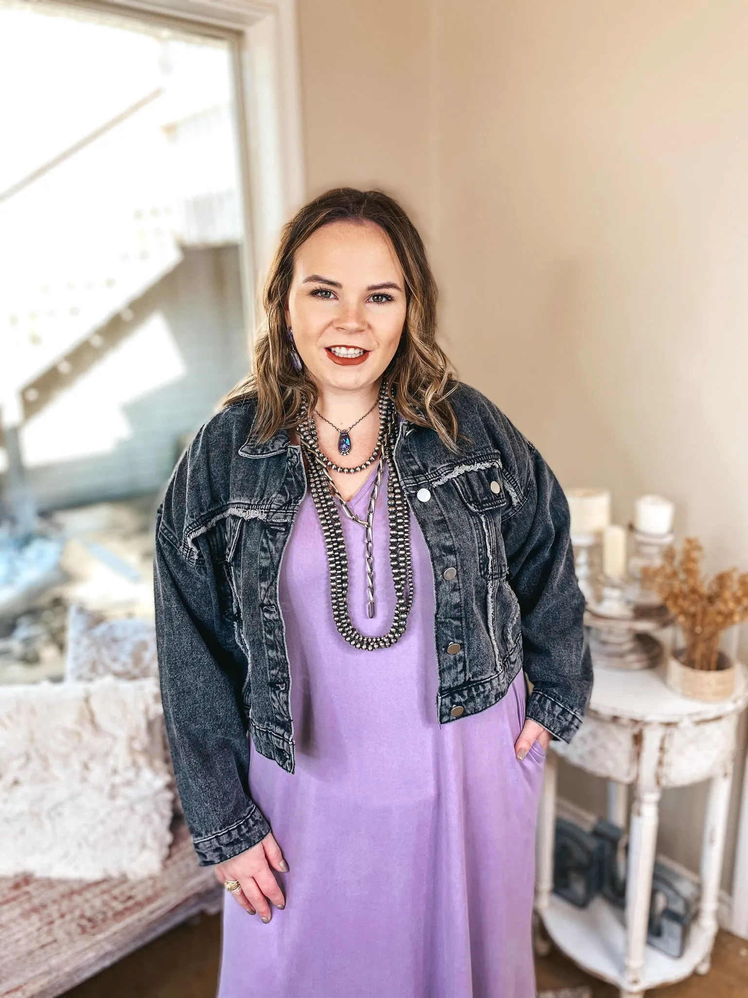 Last Chance Size Small | Simple Love Tee Shirt Maxi Dress in Lilac Purple