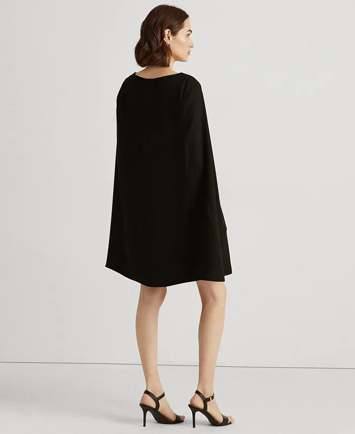 Lauren Ralph Lauren Women's Georgette Cape Dress, Black