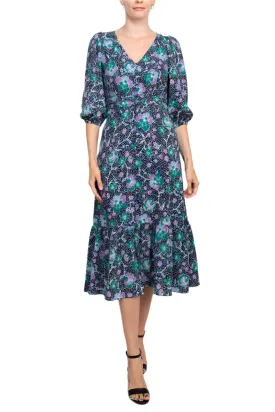 Maggy London fit & flare short sleeve dress