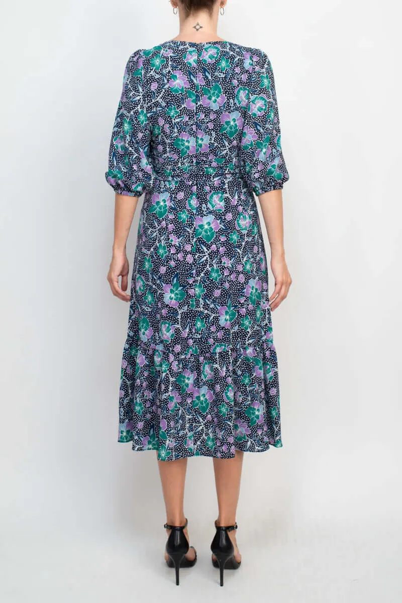 Maggy London fit & flare short sleeve dress