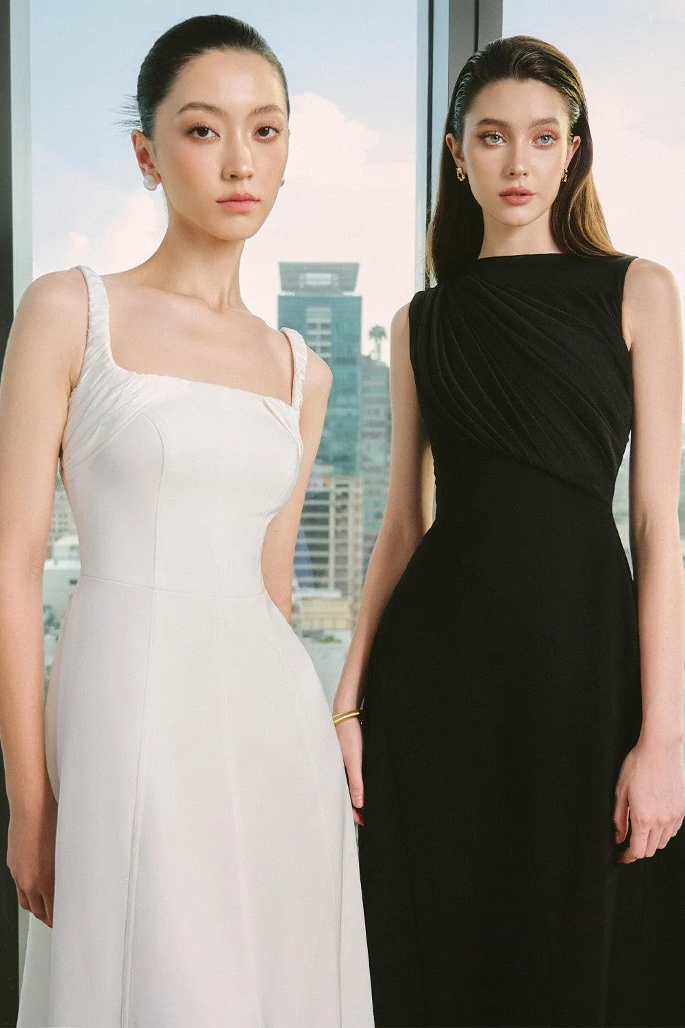 Marmar A-line Boat Neck Cotton Knitted Midi Dress