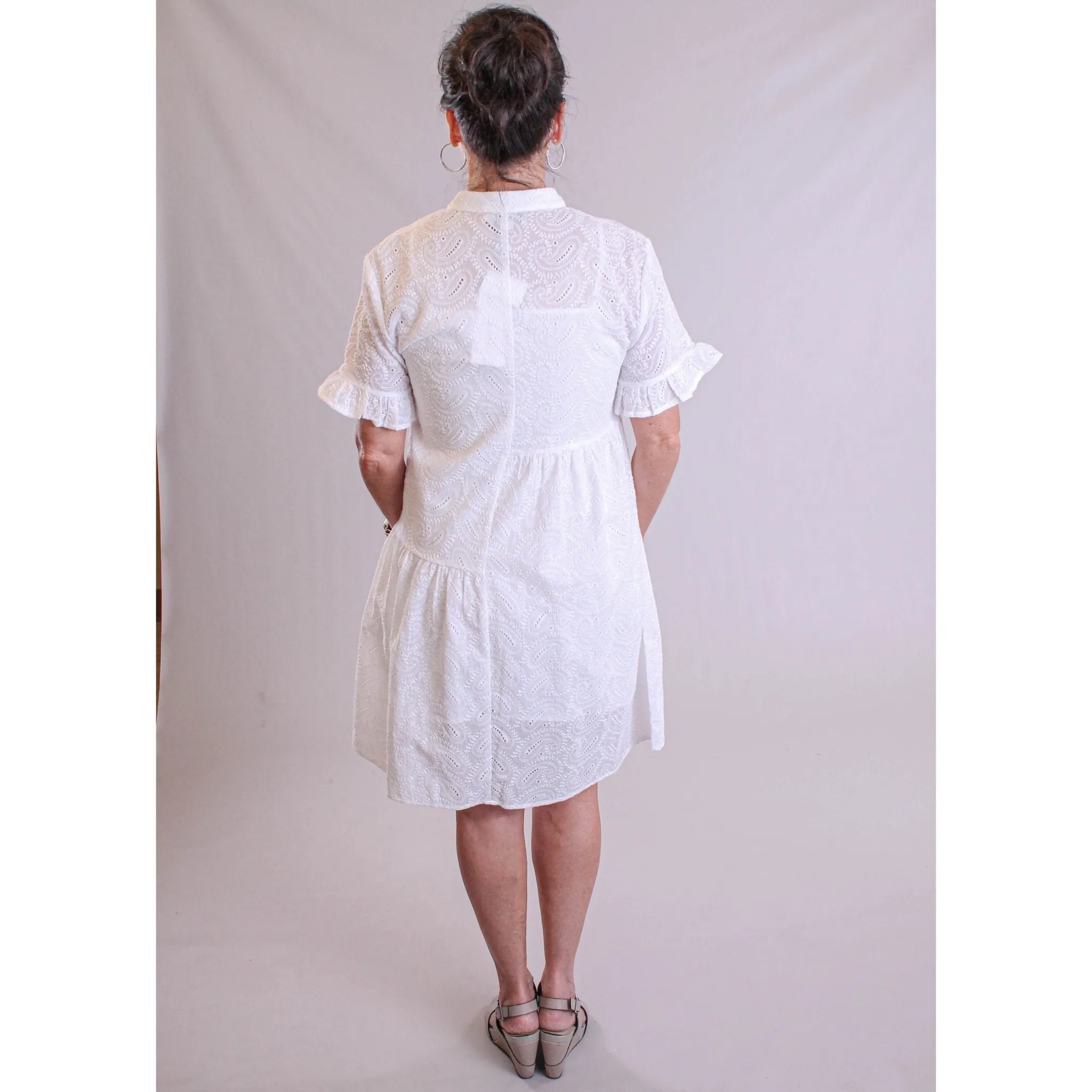 Molly Bracken Button Up Short Woven Dress