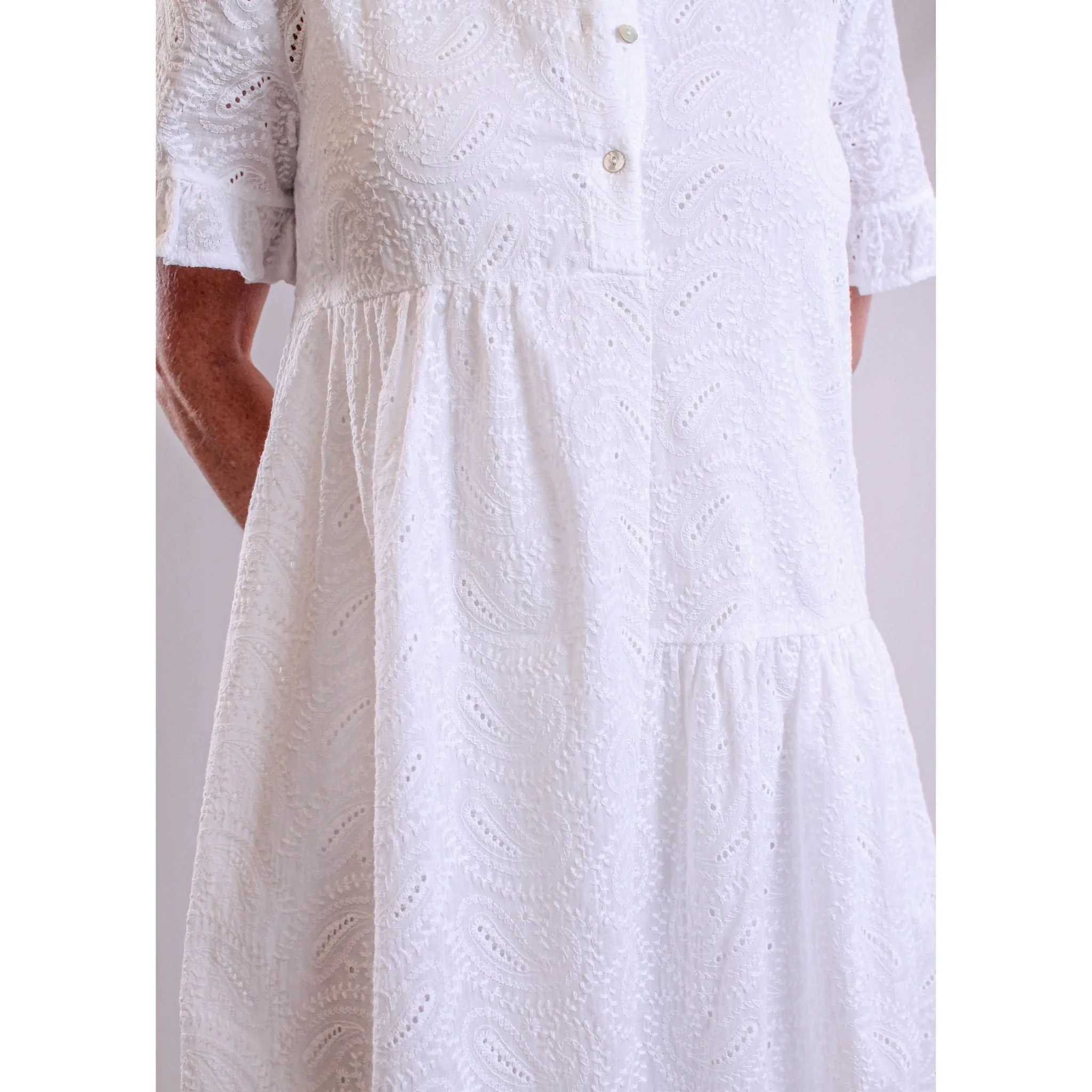 Molly Bracken Button Up Short Woven Dress