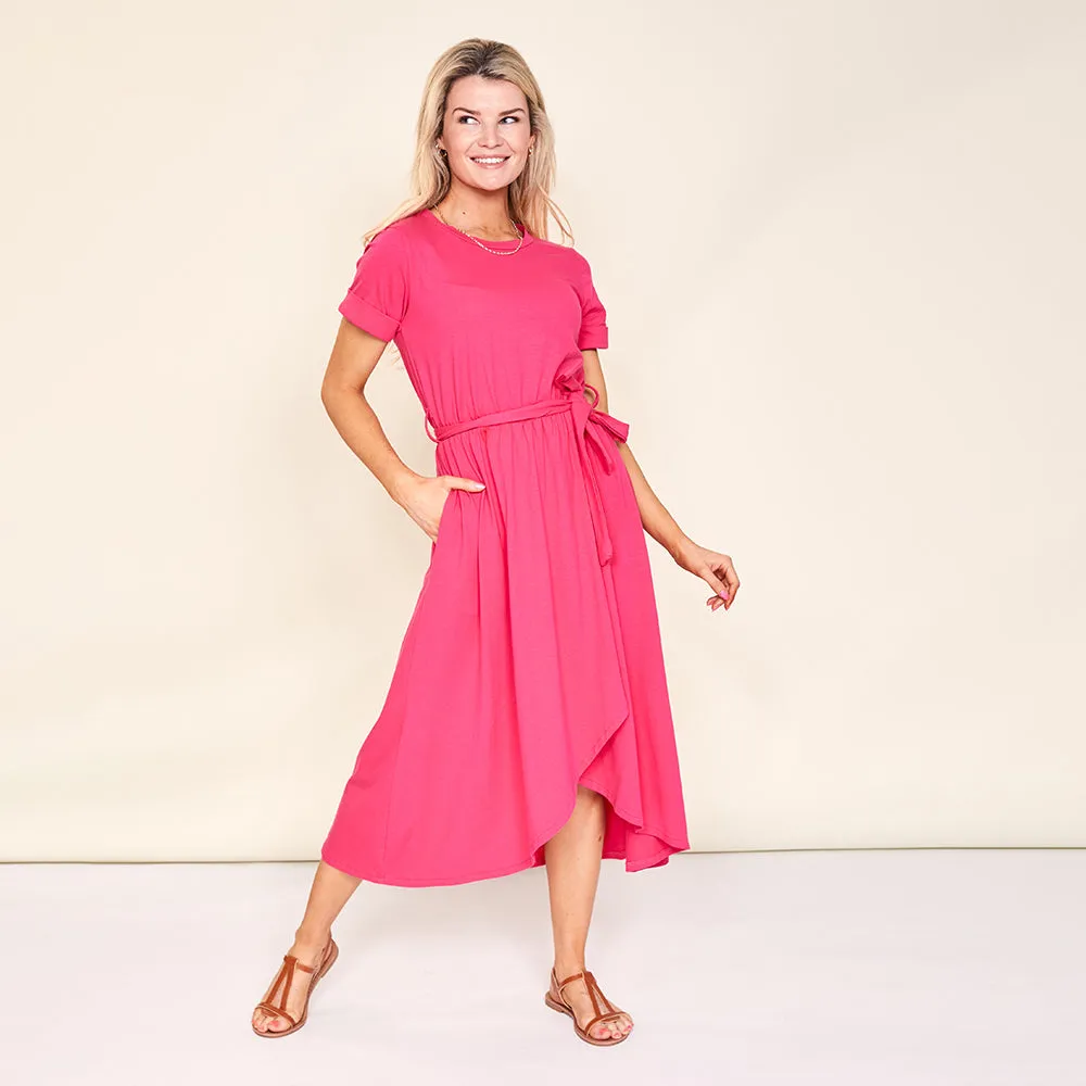 Mona Dress (Fuschia Pink)
