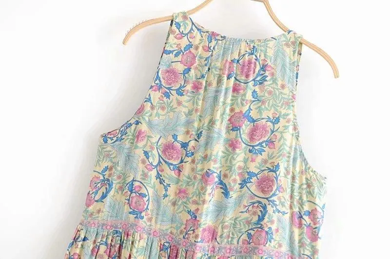 New Bohemian Sleeveless Print Long Dress