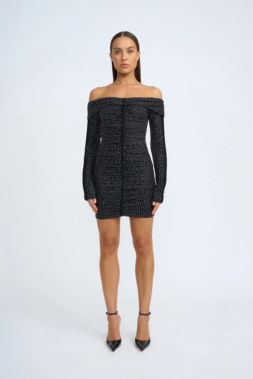 Night Shine Party Mini Dress | Final Sale - Black
