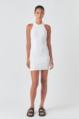 Open Back Mini Rib Dress