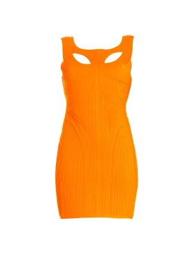 Orange Thermo Impressed Dress