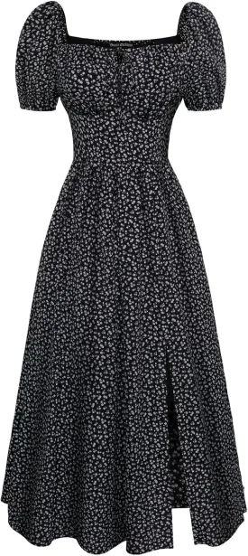Scarlet Darkness Cottagecore Dress for Women Split Long Dress Milkmaid Corset Dresses