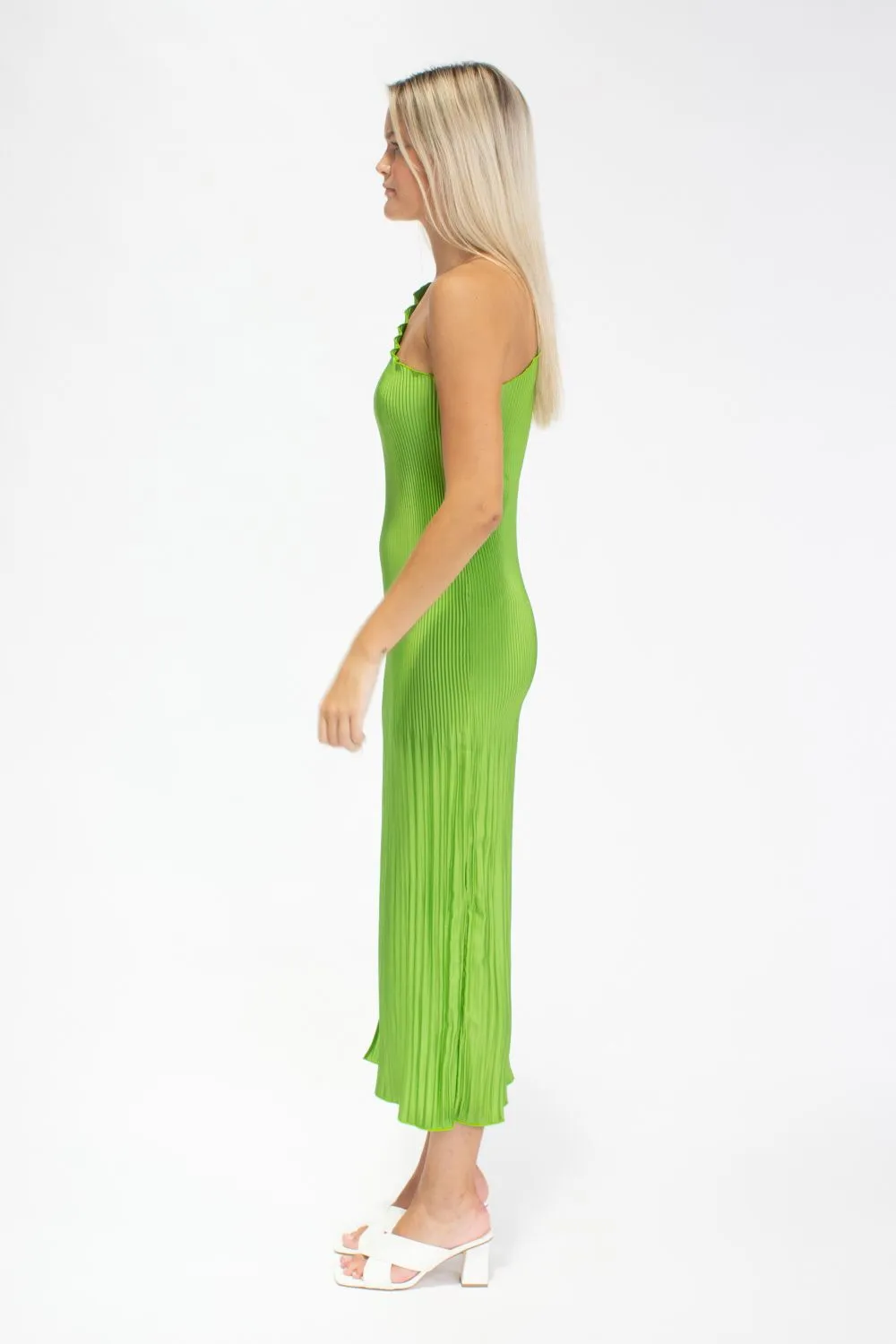 Soirée One Shoulder Gown Green