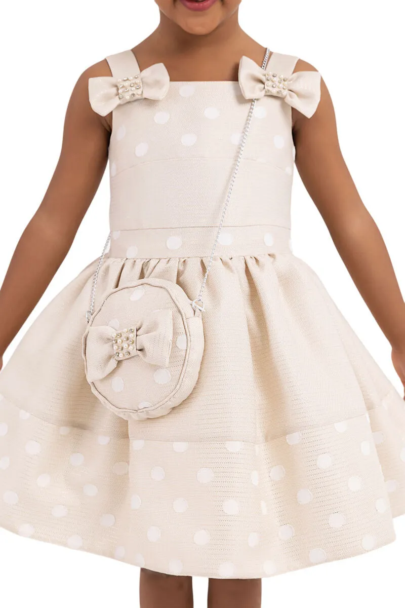 Strappy Princess Dress - Beige