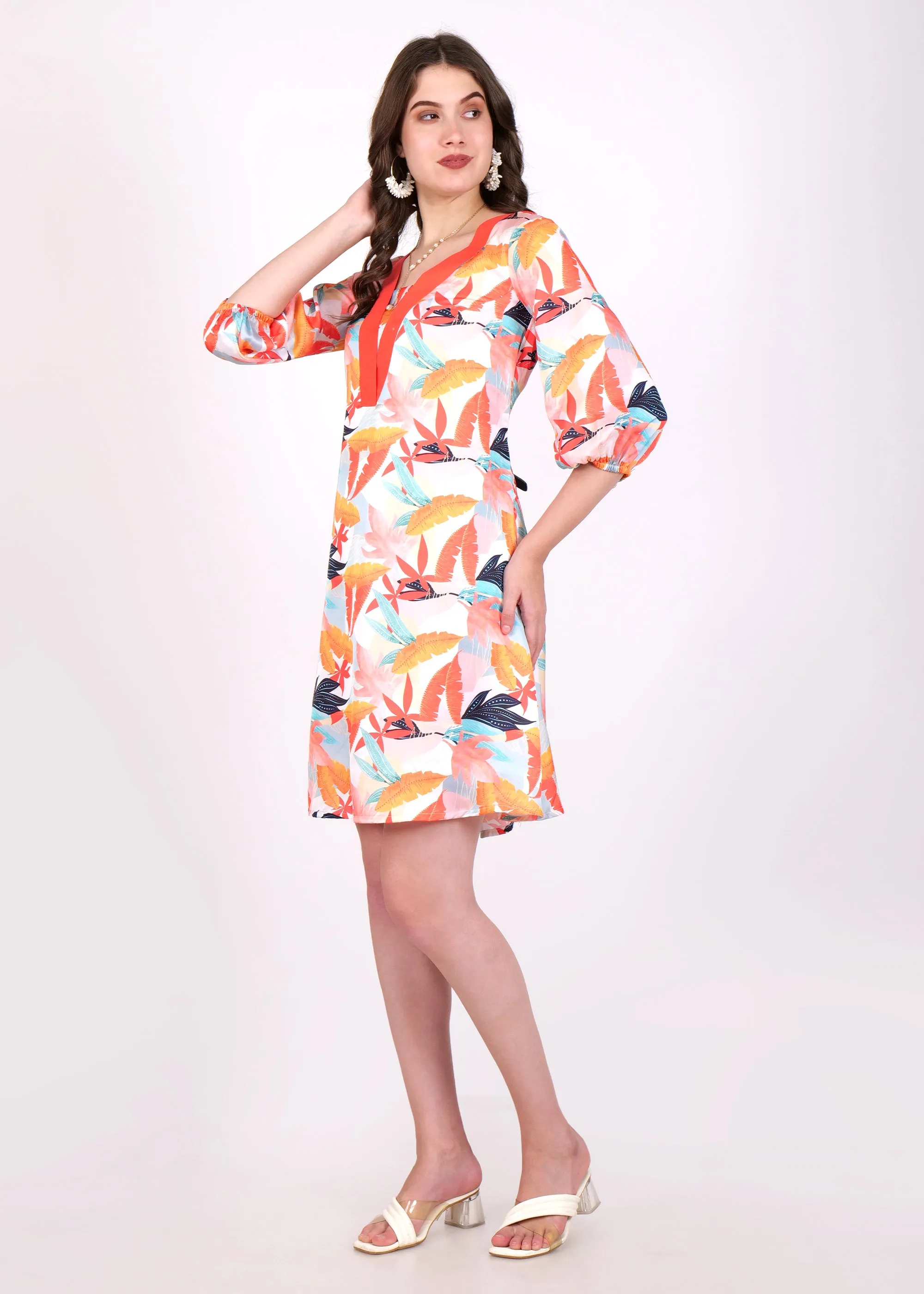 Sunset Breeze V-Neck Dress
