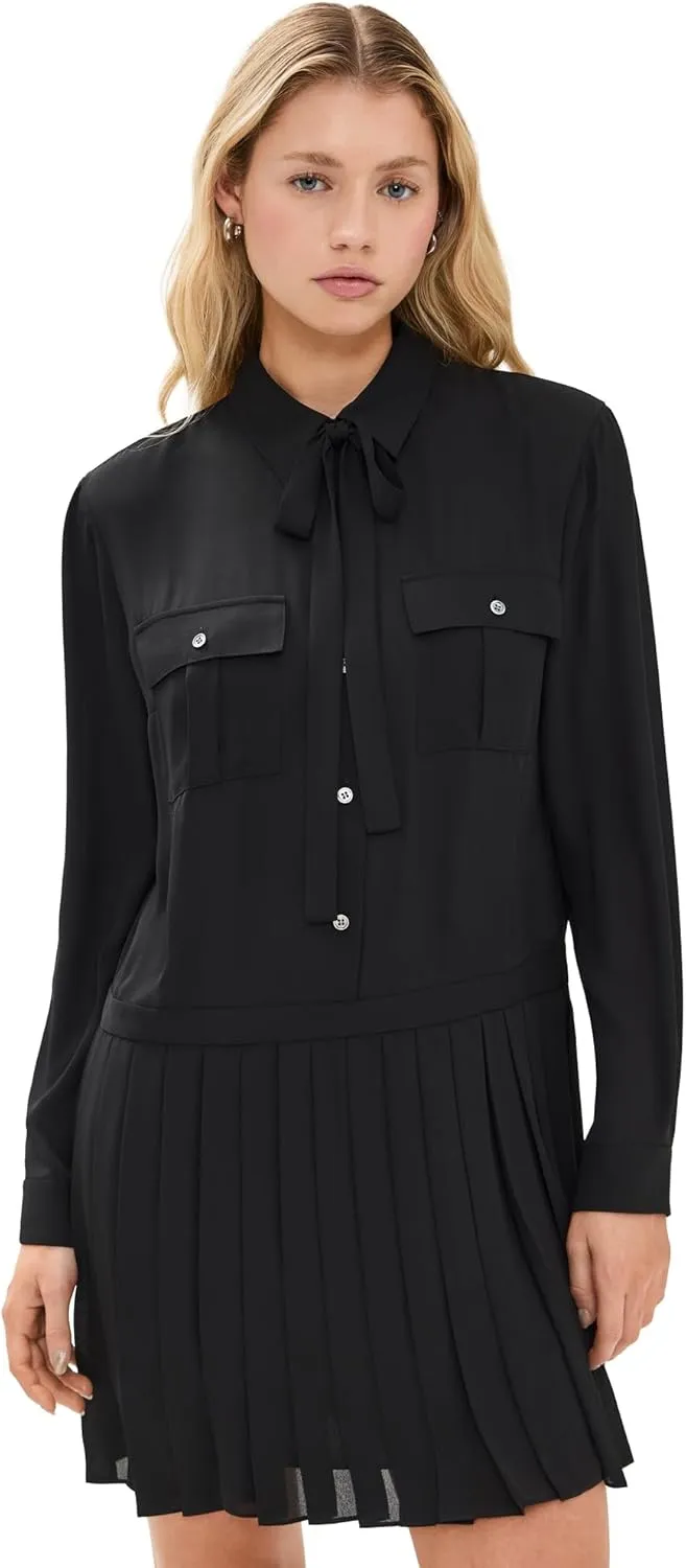 Theory Women's Pleated Skirt Mini Dress