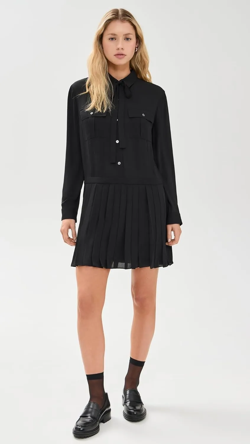 Theory Women's Pleated Skirt Mini Dress