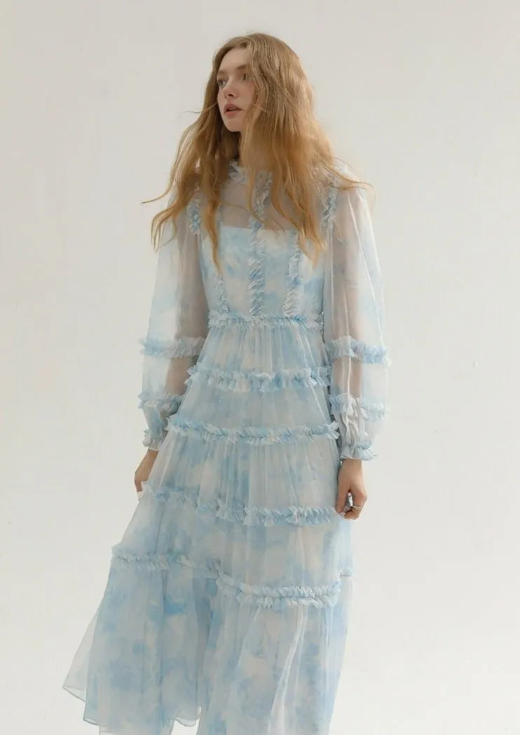 TULLE DRESS AND LONG CAMISOLE SET