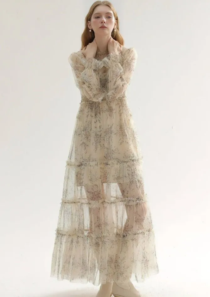 TULLE DRESS AND LONG CAMISOLE SET