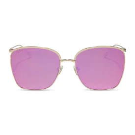 VITTORIA - GOLD   PINK RUSH MIRROR SUNGLASSES