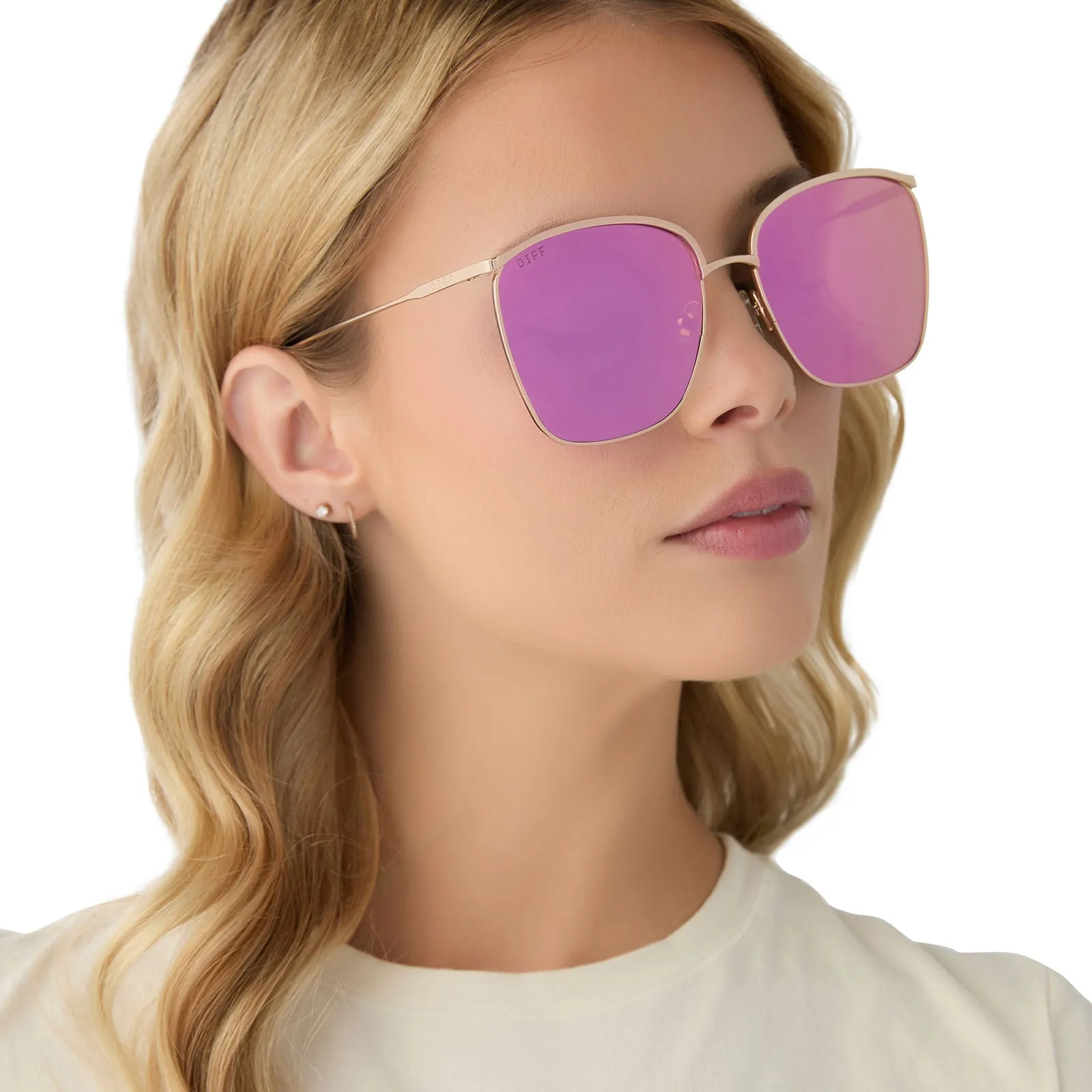 VITTORIA - GOLD   PINK RUSH MIRROR SUNGLASSES