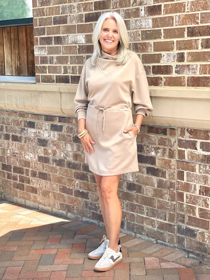 Whisper Soft Sweater Dress - Taupe