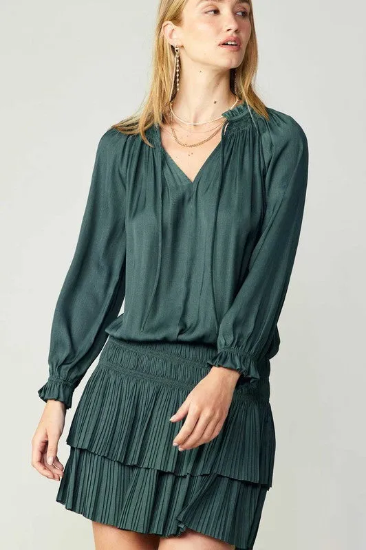 Wonderful Life Long Sleeve Dress Forest Green