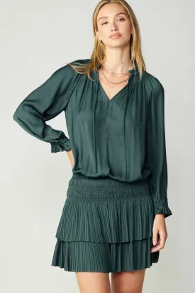 Wonderful Life Long Sleeve Dress Forest Green