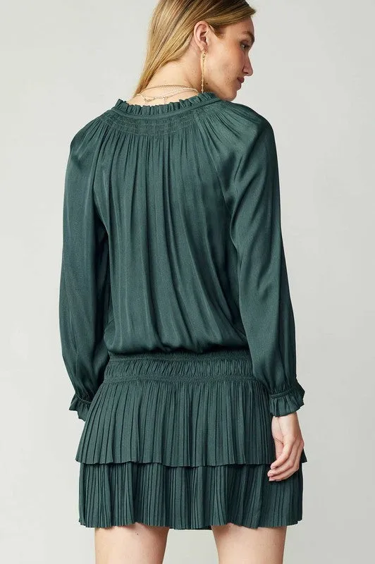 Wonderful Life Long Sleeve Dress Forest Green